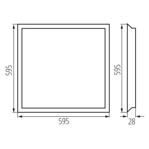BLINGO UHRA 95 60NW lámpa, süllyesztett LED panel, max.40W, 2280-3800lm, 4000K, NW, IP20, fehér       KAN39170