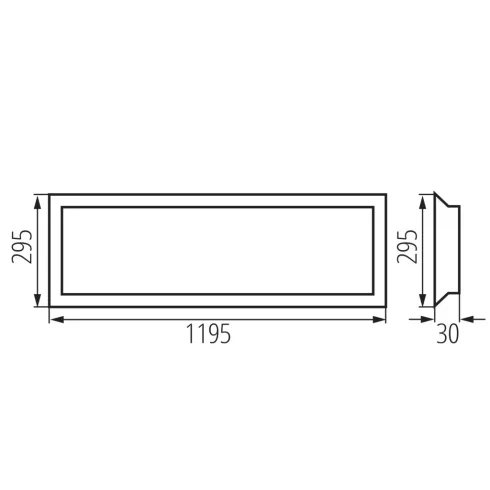 BLINGO UHRA 95 120NW lámpa, süllyesztett LED panel, max.40W, 2280-3800lm, 4000K, NW, IP20, fehér      KAN39171