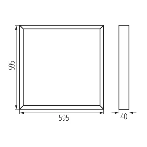 BLINGO U 34W SR 60 NW lámpa, felületi LED panel, max.34W, 4080lm, 4000K, NW, IP20, fehér              KAN39172