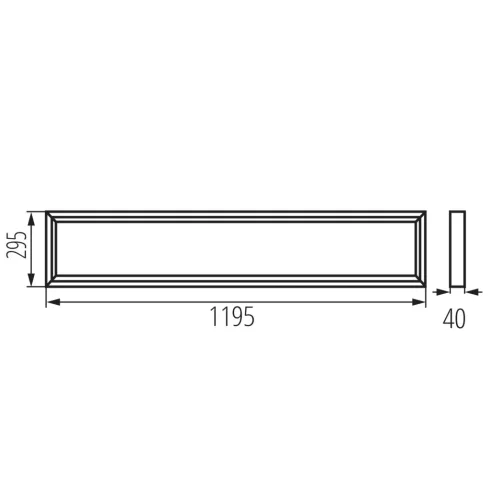 BLINGO U 34W SR 120NW lámpa, felületi LED panel, max.34W, 4080lm, 4000K, NW, IP20, fehér              KAN39173