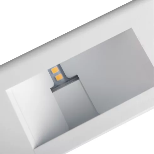REFAZI EL 6W-F-W lámpa, max.6W, 360lm, 4000K, NW, IP54, négyzet, fehér                                KAN39180