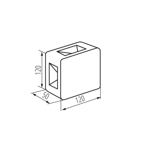 REFAZI EL 6W-F-W lámpa, max.6W, 360lm, 4000K, NW, IP54, négyzet, fehér                                KAN39180
