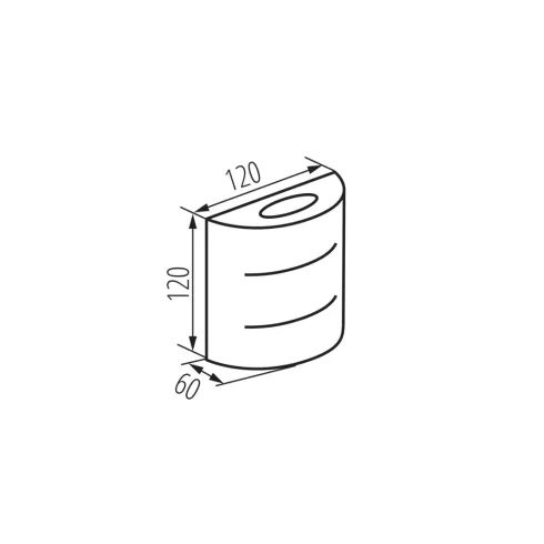 REFAZI EL 6W-A-O-B lámpa, max.6W, 60lm, 4000K, NW, IP54, henger, fekete                               KAN39185