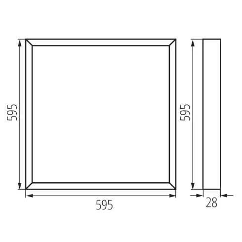 BLINGO UAIO RM38W 60 lámpa, süllyesztett LED panel, max.38W, max.4040lm, 3000-6500K, CCT, IP20, fehé  KAN39235