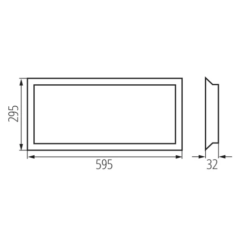 BLINGO UIP 125LM 30NW lámpa, süllyesztett LED panel, max.24W, 3000lm, 4000K, NW, IP54/20, fehér       KAN39238