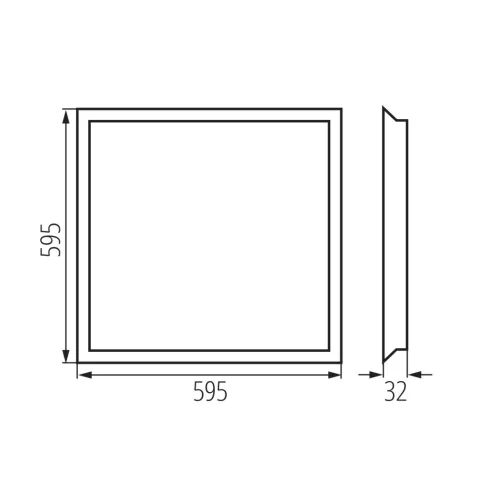 BLINGO UIP 125LM 60NW lámpa, süllyesztett LED panel, max.40W, 3000-5000lm, 4000K, IP54/20, fehér      KAN39239
