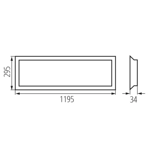 BLINGO UIP 125LM120NW lámpa, süllyesztett LED panel, max.40W, 3000-5000lm, 4000K, NW, IP54/20, fehér  KAN39240