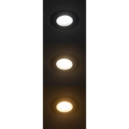 FIZU CCT B lámpa, spot lámpatest, max.4W, 370lm, 3000-6500K, CCT, 30°, IP20, fekete, F                KAN39260