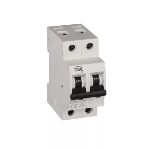 KMB10-B10/2 kismegszakító, TH35 sínre, B, 10A, 230/400 AC, 2 modul, IP20, fehér                       KAN39330