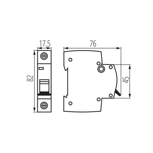 KMB10-C10/1 kismegszakító, C, 10 A, 10000 A, 1 modul, TH35 sínhez, IP20, fehér                        KAN39368