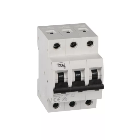KMB10-C25/3 kismegszakító, C, 25 A, 10000 A, 3 modul, TH35 sínhez, IP20, fehér                        KAN39388