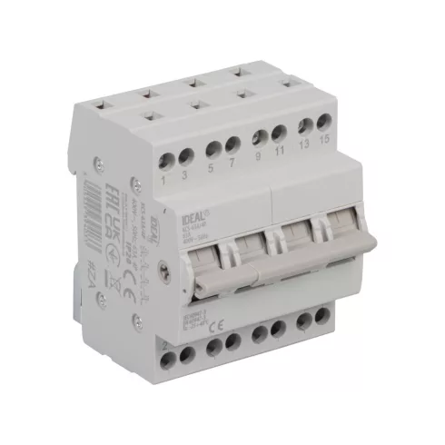 KCS-63A/4P kapcsoló, 63 A, AC-22A, 1,2 Nm, 4 modul, IP20, fehér                                       KAN39403