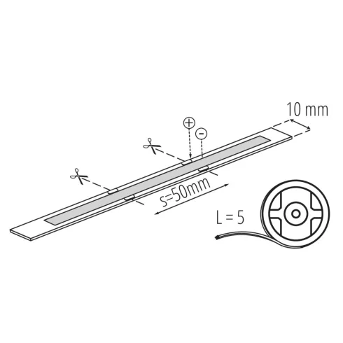 LCOBH14,4W/M24IP65-NW LED szalag, 24 DC, 1 m = max.14,4 W / 2020 lm, 4000 K, NW, IP65, E              KAN39441