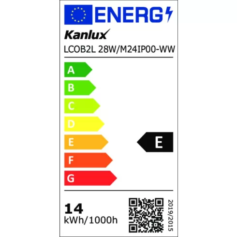 LCOB2L 28W/M24IP00-WW LED szalag, 24 V DC, 5 m, 1 m = 28 W / 3780 lm, 3000 K, IP00, E                 KAN39443