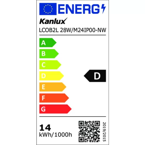 LCOB2L 28W/M24IP00-NW LED szalag, 24 V DC, 5 m, 1 m = 28 W / 4090 lm, 4000 K, IP00, D                 KAN39444