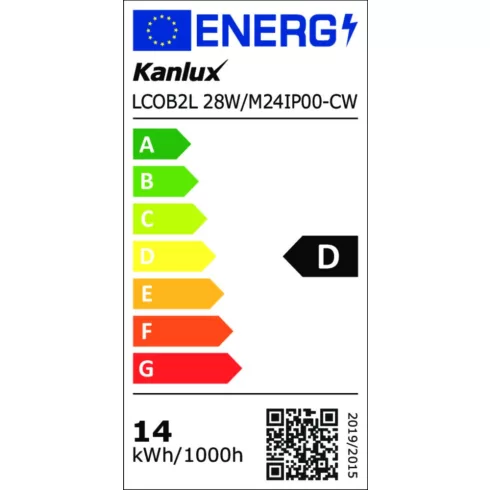 LCOB2L 28W/M24IP00-CW LED szalag, 24 V DC, 5 m, 1 m = 28 W / 4090 lm, 6500 K, IP00, D                 KAN39445