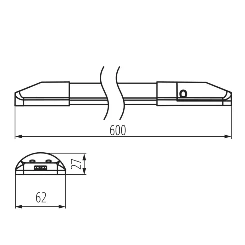 NOBEN M18W-60-CCT lámpatest, por-és páramentes, 12-18W, max.1450-2200lm, 3000-6500K, CCT, IP54, feh   KAN39503