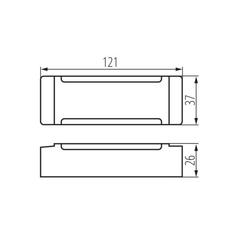 TRETO IP67 24V 40W működtető, túlterhelés, rövidzárlat védelem, fehér, műanyag                        KAN39513