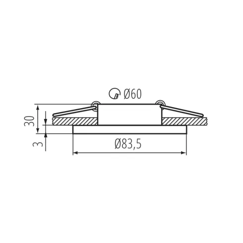 TALU IP44 DSO-B dekorációs keret, max.10W, Gx5,3/GU10, IP44/20, kerek, fekete                         KAN39541