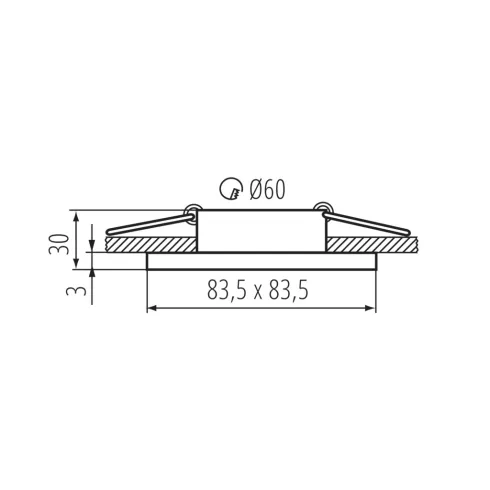 TALU IP44 DSL-W dekorációs keret, max.10W, Gx5,3/GU10, IP44/20, négyzet, fehér                        KAN39542