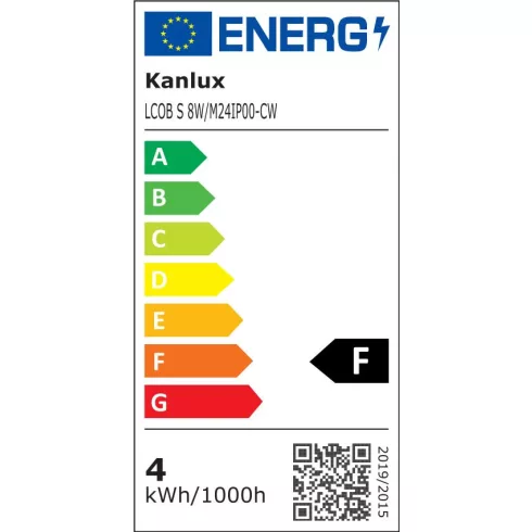 LCOB S 8W/M24IP00-CW LED szalag, 5m, 24 DC, 1 m = 8 W / 740 lm, 6500 K, CW, IP00, F                   KAN39795