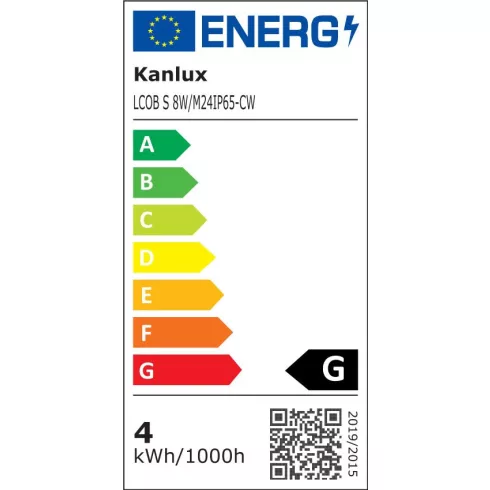LCOB S 8W/M24IP65-CW LED szalag, 5m, 24 DC, 1 m = 8 W / 710 lm, 6500 K, CW, IP65, G                   KAN39798