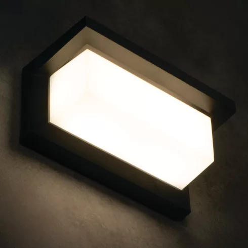 LERTO EL 12W B lámpa, LED SMD, max.12 W, 800 lm, 4000 K, IP54, fekete                                 KAN45817