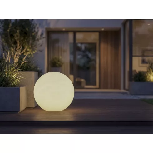 STONO 40 MLK lámpa E27, leszúrható, max.20 W, LED, átm.40 cm, IP65, gömb, fehér                       KAN45932