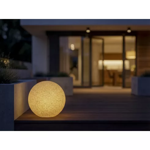 STONO 30 TRK lámpa E27, leszúrható, max.20 W, LED, átm.30 cm, IP65, gömb, terrakotta                  KAN45935