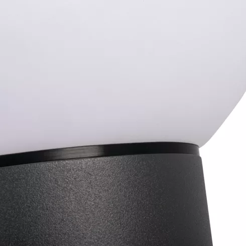 STONO 15M 50 GR lámpa E27, álló, rögzíthető, max.15 W, LED, mag.50 cm, IP65, gömb, antracit/fehér     KAN46083