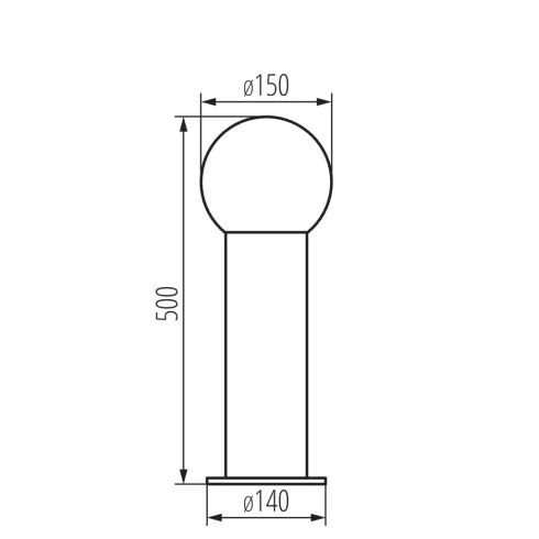 STONO 15M 50 GR lámpa E27, álló, rögzíthető, max.15 W, LED, mag.50 cm, IP65, gömb, antracit/fehér     KAN46083