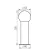 STONO 15M 50 GR lámpa E27, álló, rögzíthető, max.15 W, LED, mag.50 cm, IP65, gömb, antracit/fehér     KAN46083