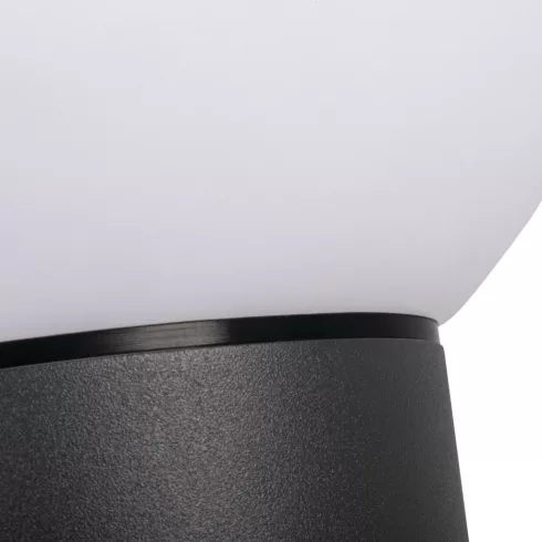 STONO 15M 80 GR lámpa E27, álló, rögzíthető, max.15 W, LED, mag.80 cm, IP65, gömb, antracit/fehér     KAN46085