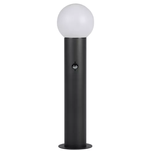 STONO 15M 80 SE GR lámpa E27, álló, PIR mozg.érz., max.15W, LED, mag.80cm, IP65, gömb, antracit/fehé  KAN46086