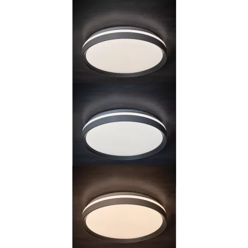 LIXAN CCTDIM W/SR mennyezeti lámpa, LED, max.47W, max.4100lm, 3000-6500K, IP20, kerek, fehér/ezüst    KAN46280