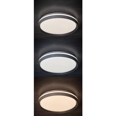 LIXAN XL CCTDIM W/SR mennyezeti lámpa, LED, max.65W, max.6700lm, 3000-6500K, IP20, kerek,fehér/ezüst  KAN46282