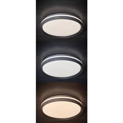LIXAN XL CCTDIM W/B mennyezeti lámpa, LED, max.65W, max.6500lm, 3000-6500K, IP20, kerek,fehér/fekete  KAN46283