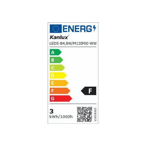 LEDS-B4,8W/M12IP00-WW LED szalag, 5 m, 12 DC, 1 m = 4,8 W / 514 lm, 3000 K, IP00, F                   KAN46310