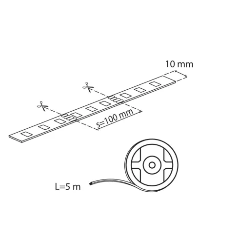 LEDS-B7,2W/M12IP00RGB LED szalag, 5 m, 12 DC, 1 m = max. 7,2 W / 150 lm, RGB, IP00                    KAN46314