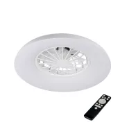   PLAVE PAN48 CCT+RGB W lámpa, ventilátorral, LED, max.24W, 1200-1400lm, 3000-6500K, IP20, kerek, fehé  KAN46370