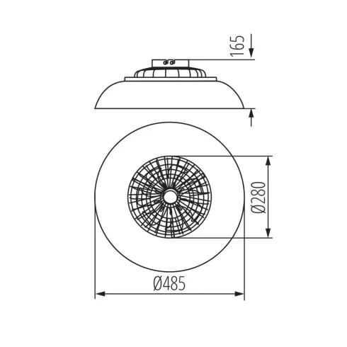 PLAVE PAN48 CCT+RGB W lámpa, ventilátorral, LED, max.24W, 1200-1400lm, 3000-6500K, IP20, kerek, fehé  KAN46370