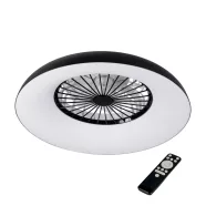   PLAVE PAN60 CCT+RGB B lámpa, ventilátorral, LED, max.48W, 1100-2300lm, 3000-6500K, IP20, kerek, feke  KAN46371