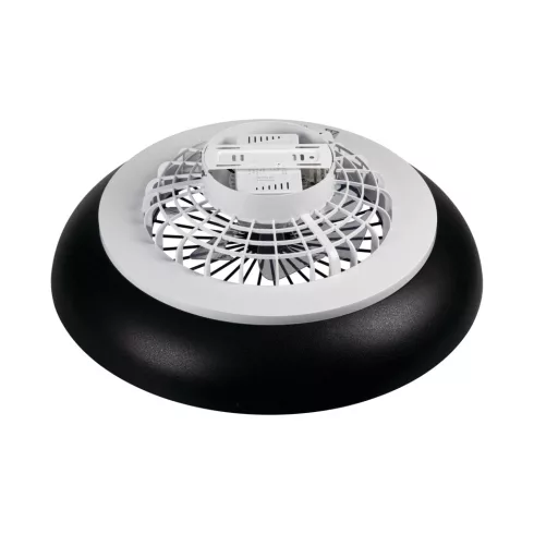 PLAVE PAN60 CCT+RGB B lámpa, ventilátorral, LED, max.48W, 1100-2300lm, 3000-6500K, IP20, kerek, feke  KAN46371