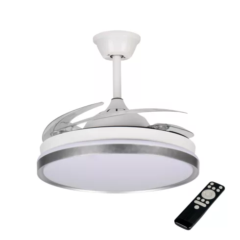 PLAVE INB49 CCT W/SR lámpa, ventilátorral, LED, max.36W, 1700-2100lm, 3000-6500K, IP20, kerek, fehér  KAN46372