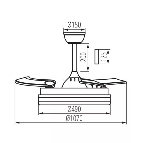 PLAVE INB49 CCT W/SR lámpa, ventilátorral, LED, max.36W, 1700-2100lm, 3000-6500K, IP20, kerek, fehér  KAN46372
