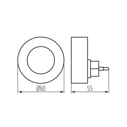 RIBI LED WW B irányfény, PIR, 0,33 W, 1 lm, 2700 K, 120°, IP20, fekete                                KAN46381
