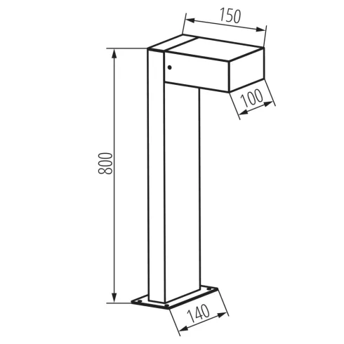 LEGINO GX53 80 B lámpa, álló, GX53, max.11 W, magasság 80 cm, LED, IP65, fekete                       KAN46392