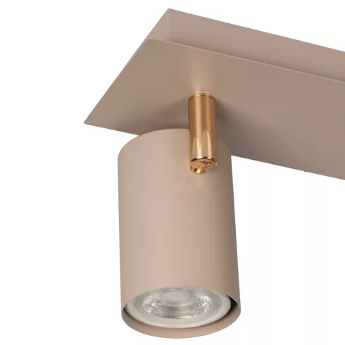 EVALO EL-3I BE-G lámpa, fali/mennyezeti, GU10, 3x max.10W, IP20, kerek, bézs, 2 tengelyben állítható  KAN90782