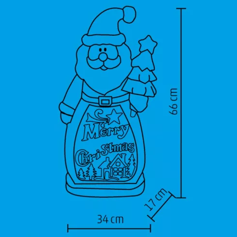 LED-es kerámia figura Mikulás, HSO                                                                    KDC48
