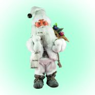   Táncoló, zenélő Mikulás, fehér nadrág, 30 cm, HSO                                                     KDD31